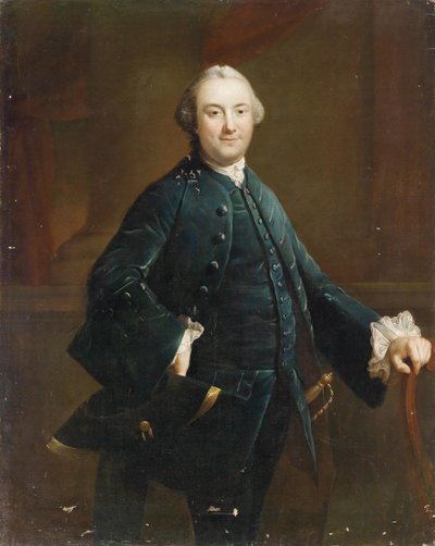 Portrait of an Elegant Gentleman by circle of Pompeo Girolamo Batoni